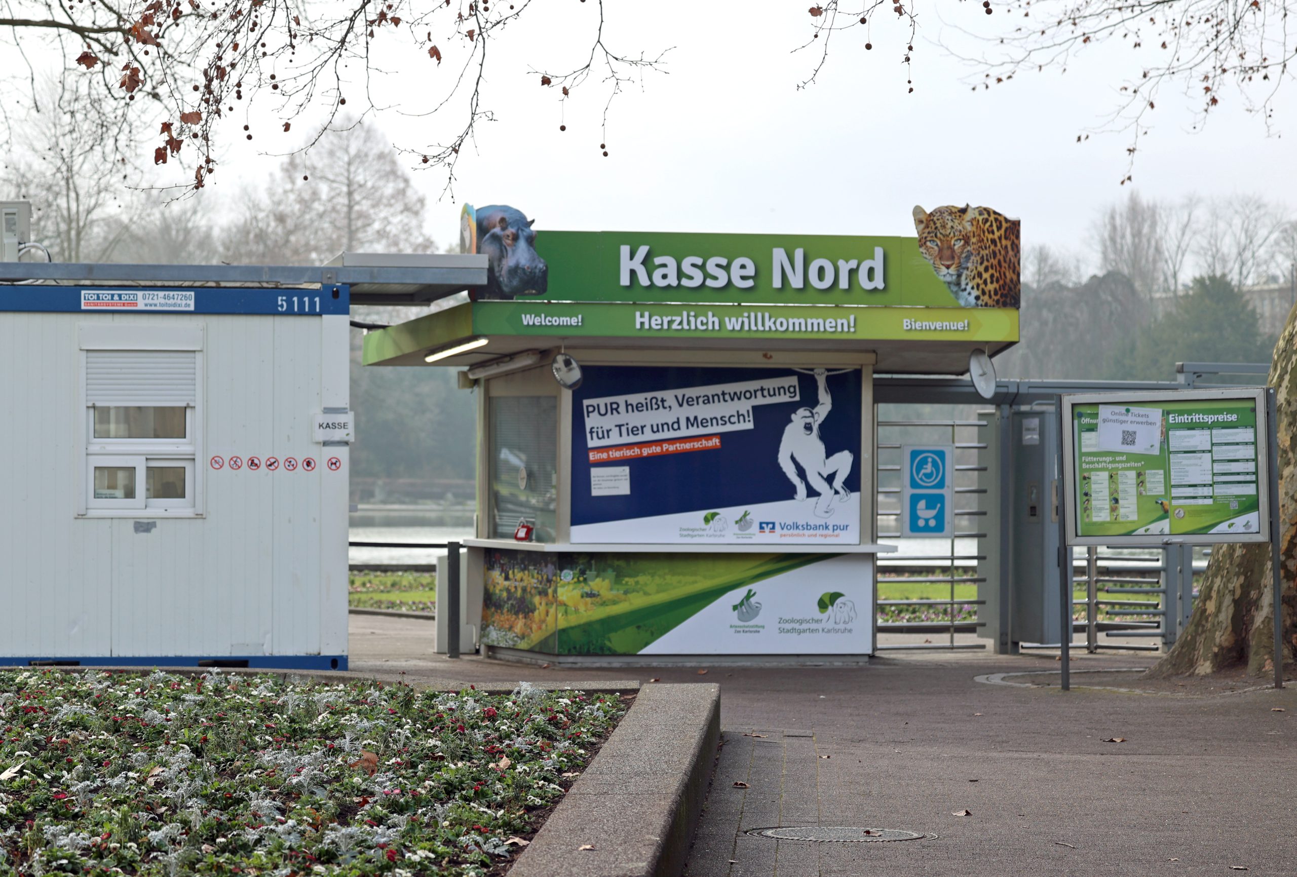 An der Kasse Nord gibt es zukünftig Einschränkungen. Foto: Melanie Herlan/Zoo Karlsruhe