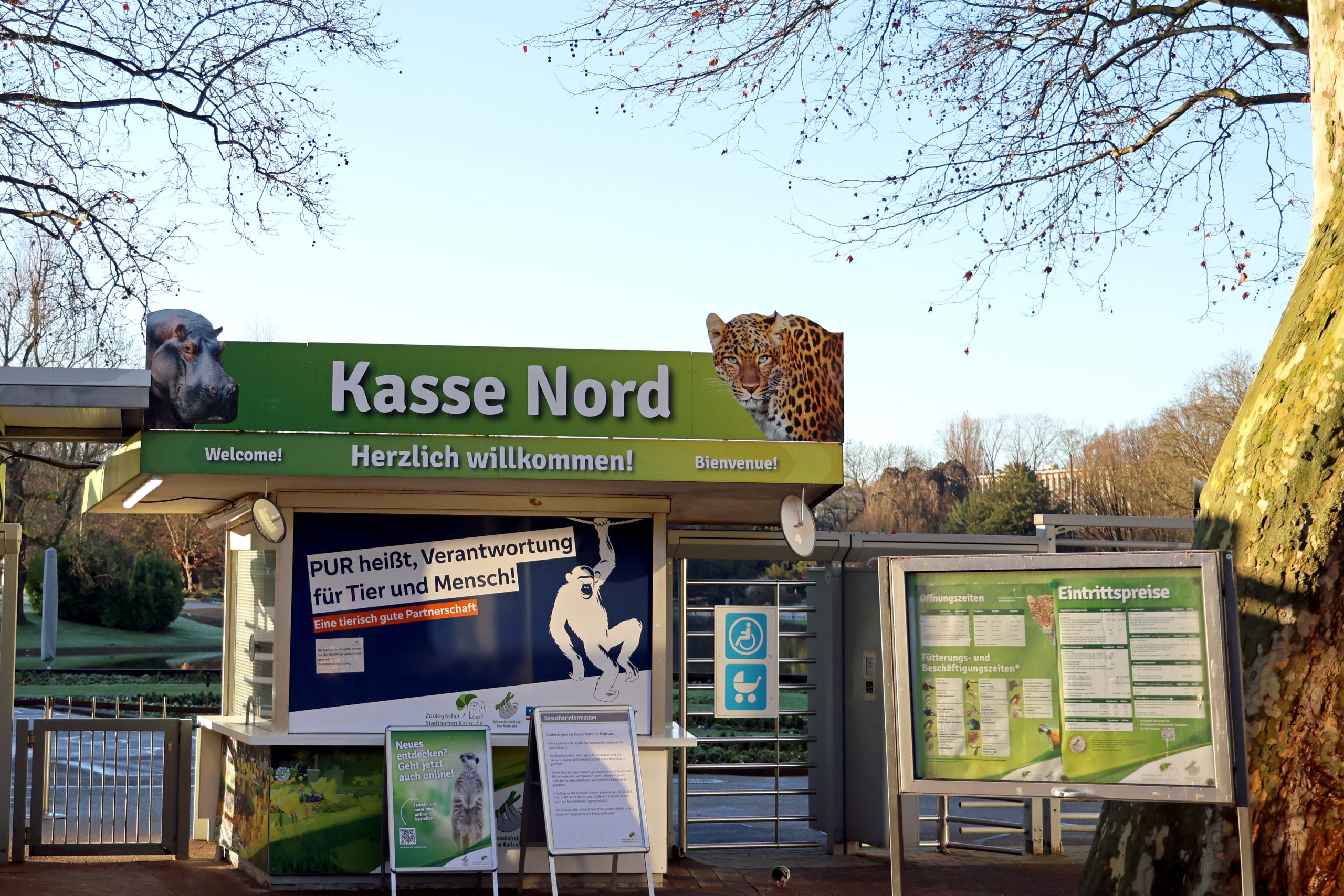 An der Kasse Nord gibt es zukünftig wieder einen barrierefreien Eingang. Foto: Timo Deible/Zoo Karlsruhe