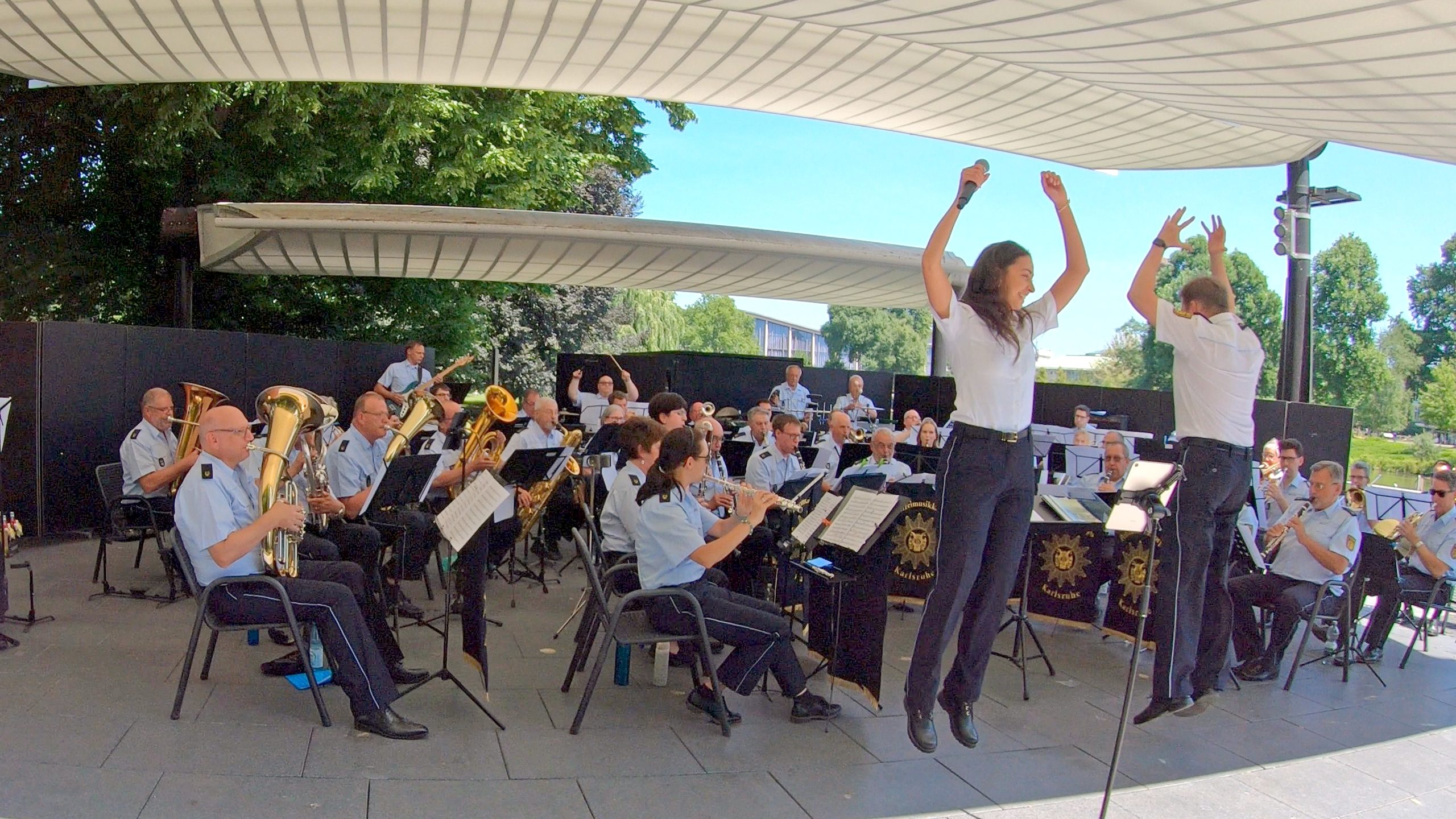 Das Polizeimusikkorps Karlsruhe ist am Sonntag beim Sommerfest auf der Seebühne zu erleben. Foto: pr